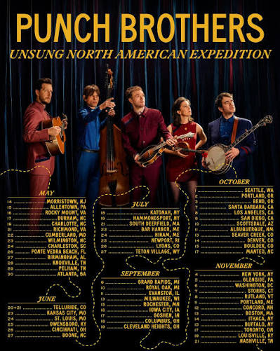 Punch Brothers live tour poster 2026 & 2027